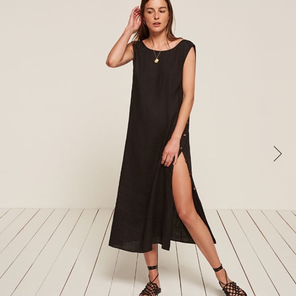 Reformation Russo dress- black-NWT-M
